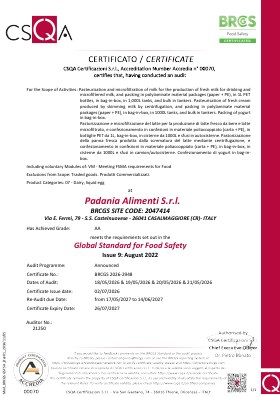 BRCGS Food Safety Certificate